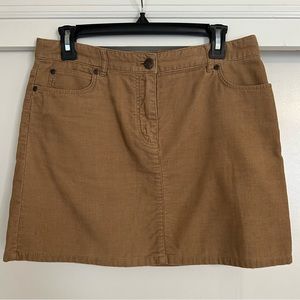 J Crew Size 6 Brown Corduroy Skirt